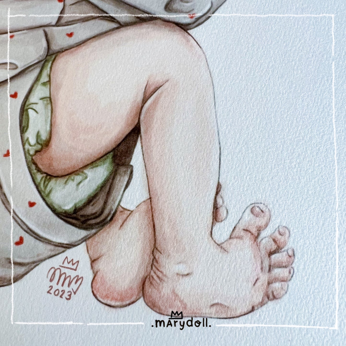 Hello World | retrato ilustrado recém-nascidos