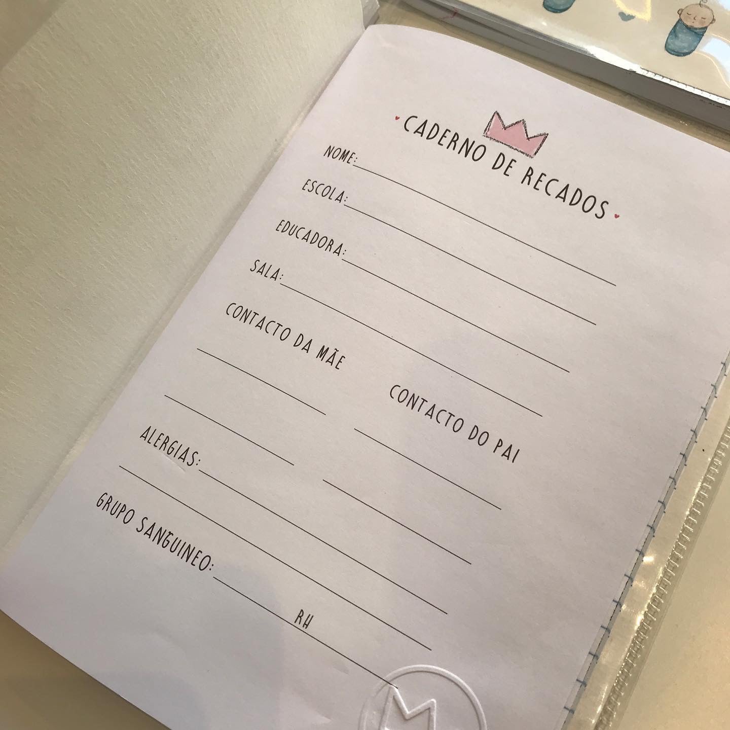 Caderno Recados | baby