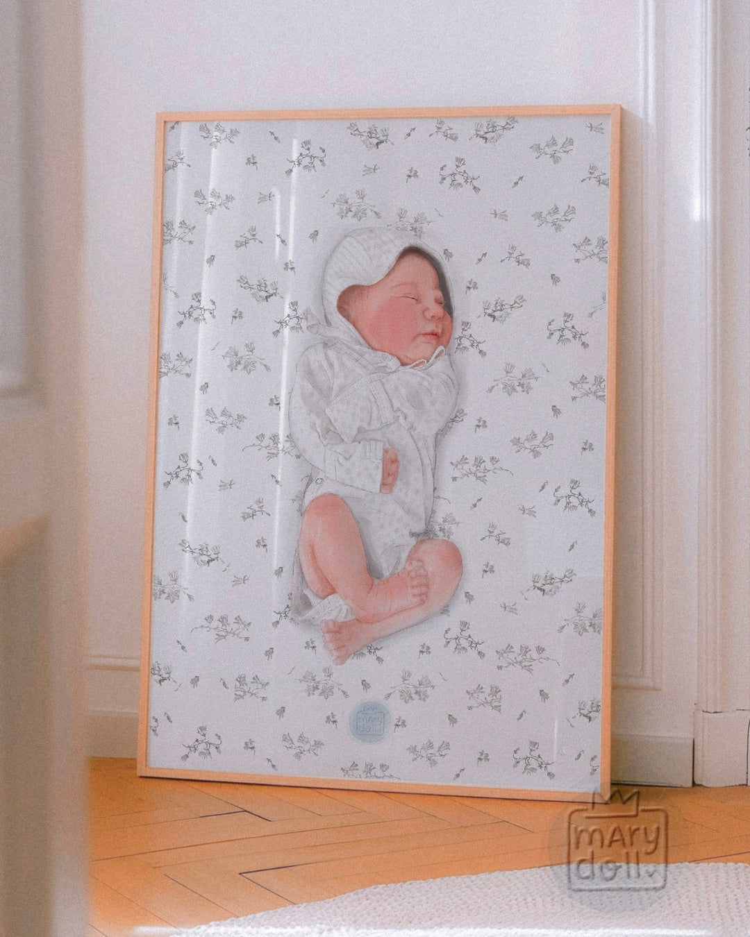 Hello World | retrato ilustrado recém-nascidos