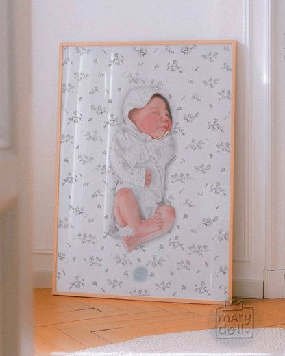 Hello World | retrato ilustrado recém-nascidos