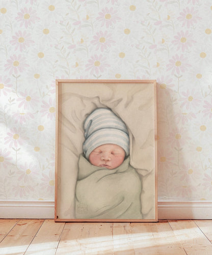 Hello World | retrato ilustrado recém-nascidos