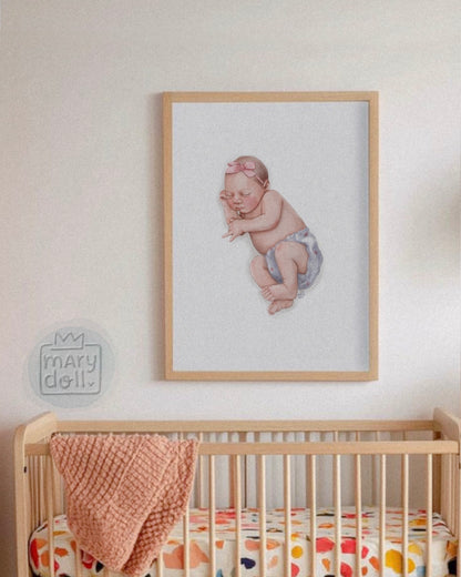 Hello World | retrato ilustrado recém-nascidos