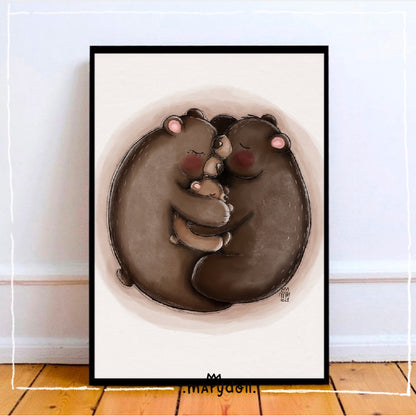Bear love hug | Print