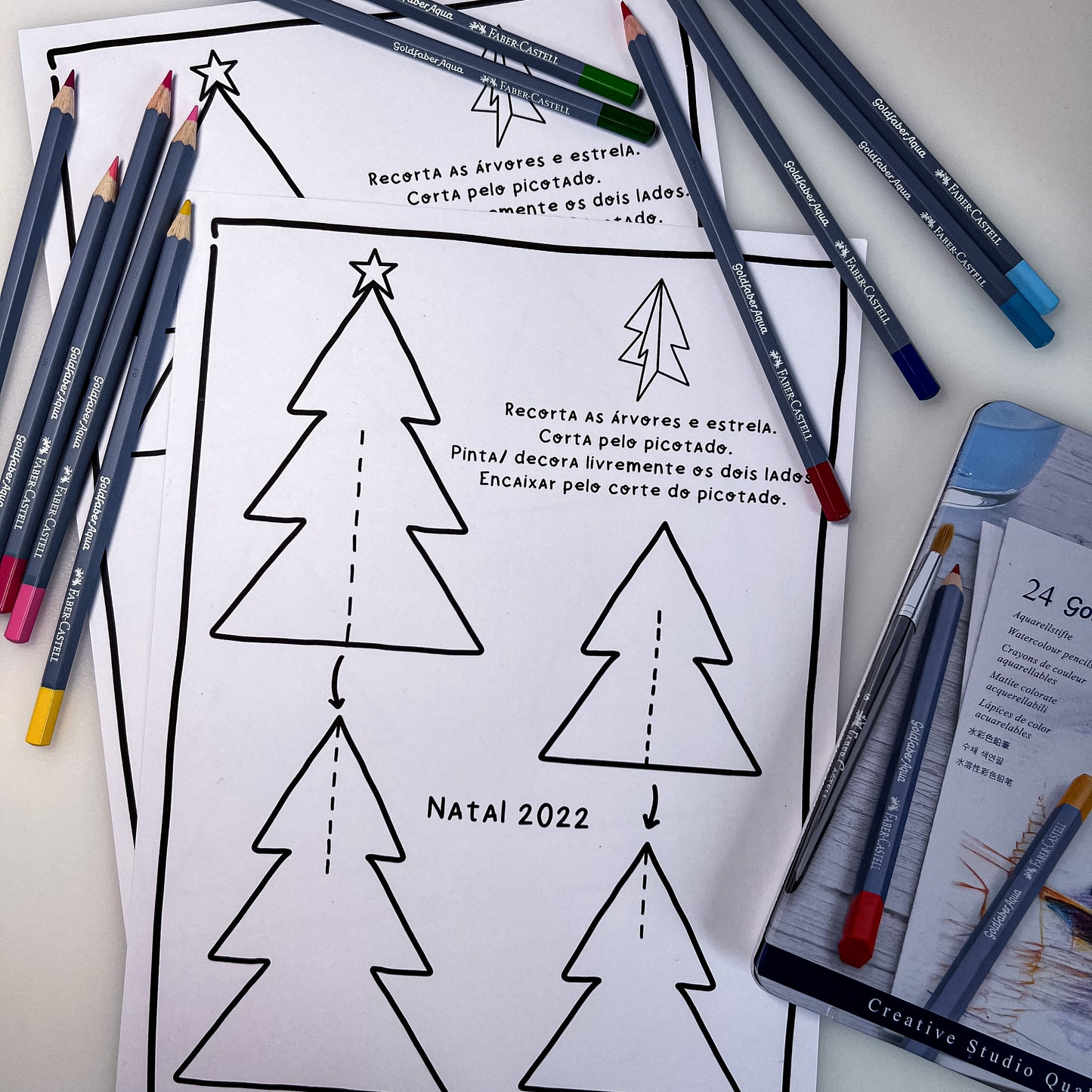 Free Printable | Natal 2022 | árvore de natal 3D