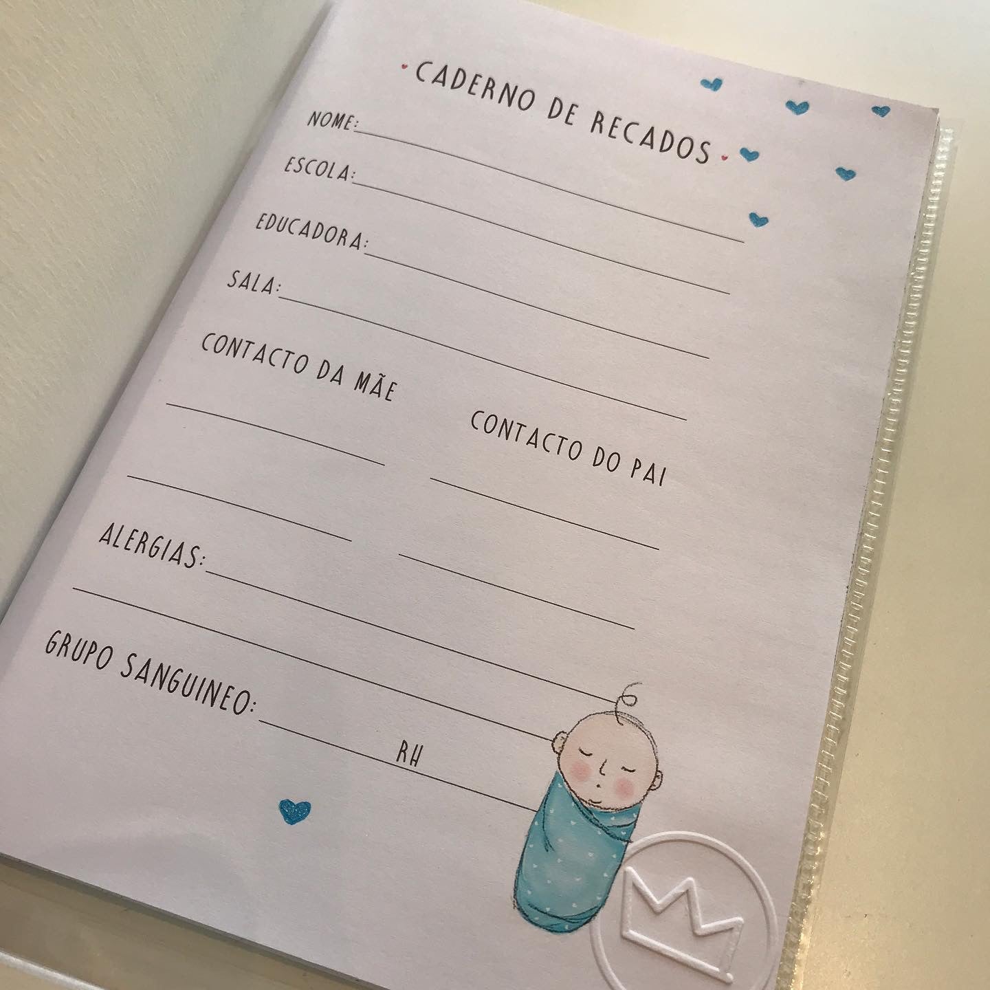 Caderno Recados |  baby